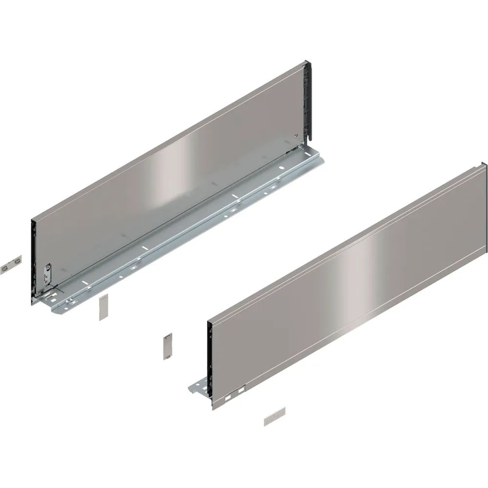BLUM LEGRABOX pure Zarge Höhe C, NL 650, INOX (Anti-Fingerprint)