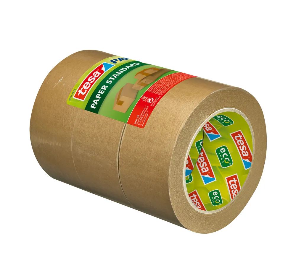 tesapack® Paper Standard EcoLogo 50m x 50mm, 3er-Pack