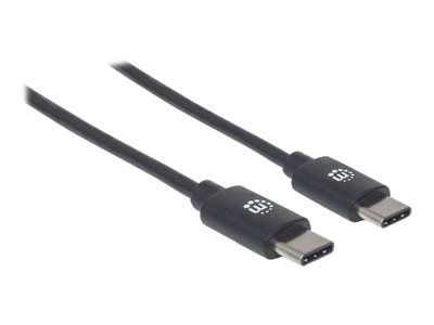 Manhattan USB-C to USB-C Cable, 3m, Male to Male, Black, 480 Mbps (USB 2.0)