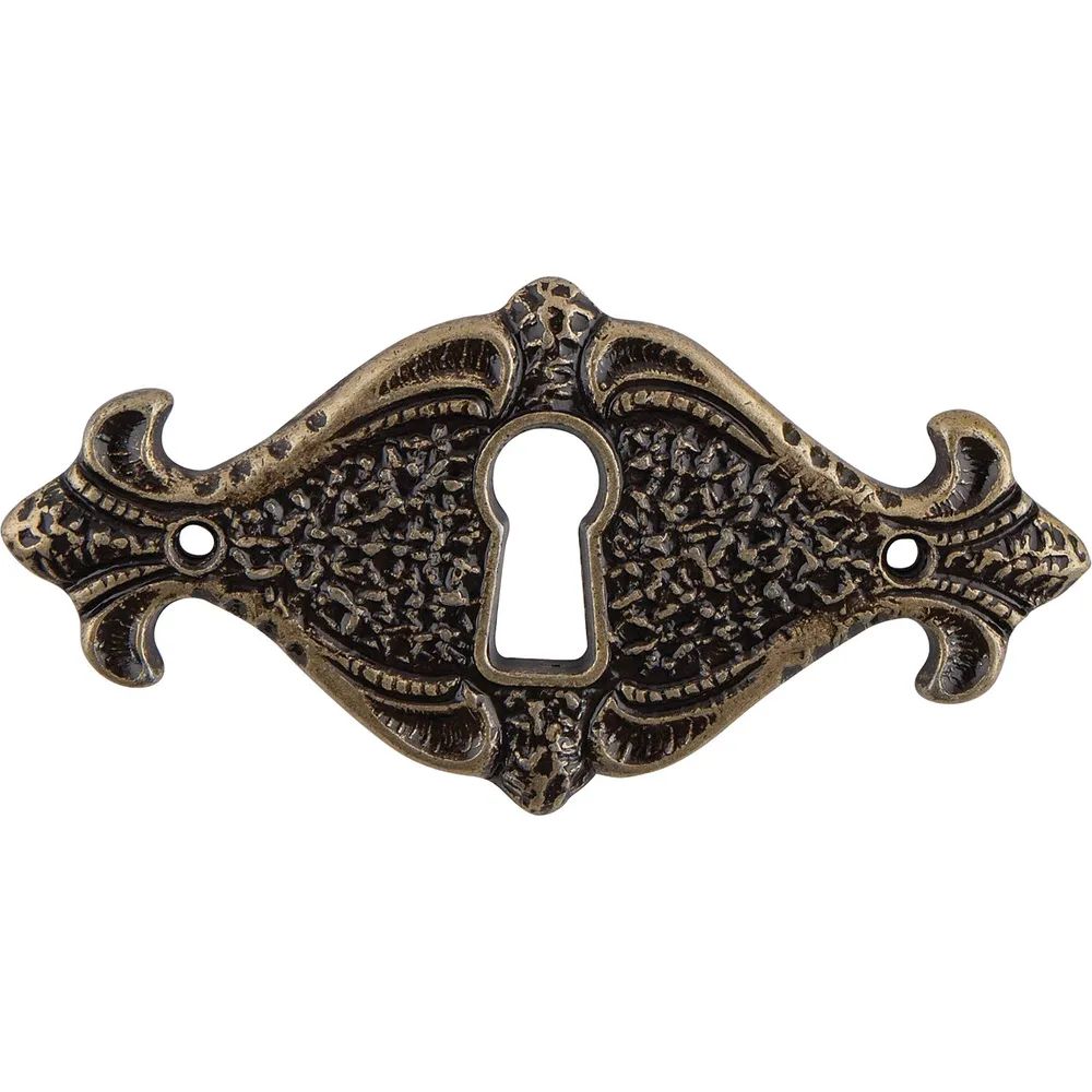 Siro Schlüsselschild Faial Breite 78 mm, Höhe 38 mm, ZN altmessing brüniert