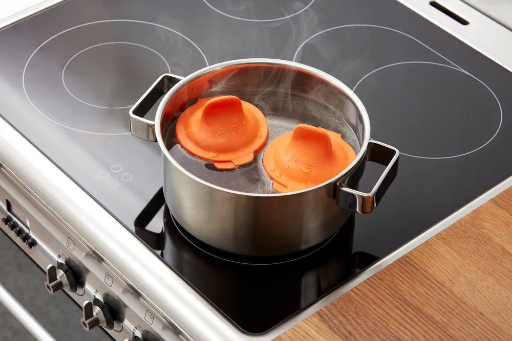 Lékué Eier-Pochierer, 2er-Set - Orange