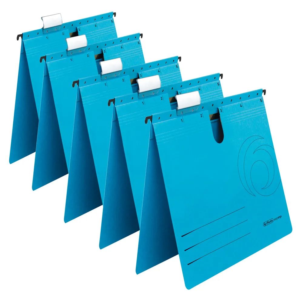 herlitz Hängehefter, A4, blau, 5er