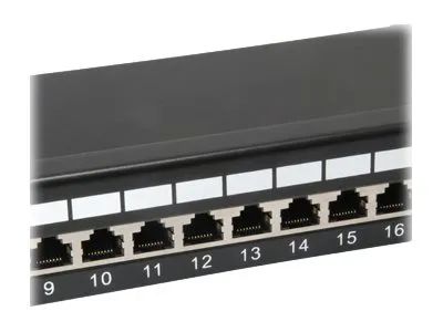 Equip Pro - Patch Panel - Rack montierbar - CAT 6 - STP - RJ-45 X 24 - Schwarz - 1U - 48.3 cm (19")