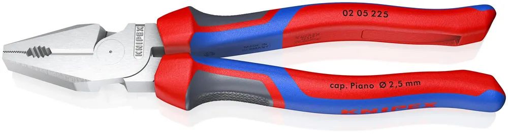 KNIPEX Kraft-Kombizange mit Comfort-Griffen verchromt 225 mm