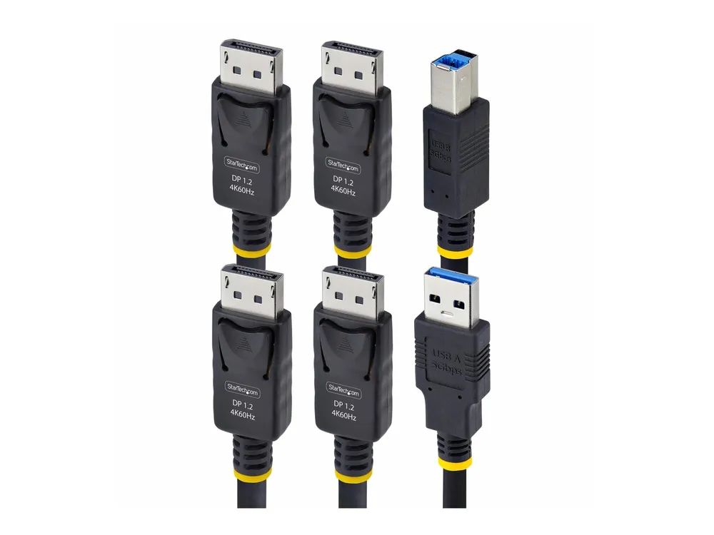 StarTech.com 6ft (1.8m) Dual-DisplayPort and USB 5Gbps KVM Cable - Tastatur- / Video- / Maus- (KVM-)