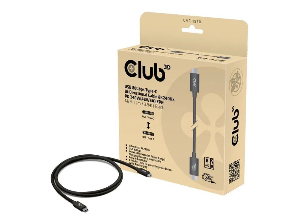 Club 3D USB-Kabel - 24 pin USB-C (M) zu 24 pin USB-C (M)