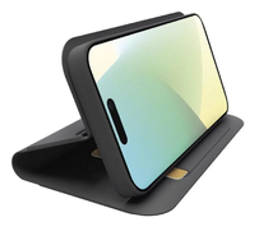 SBS Wallet Stand Case in PU für iPhone 16 black