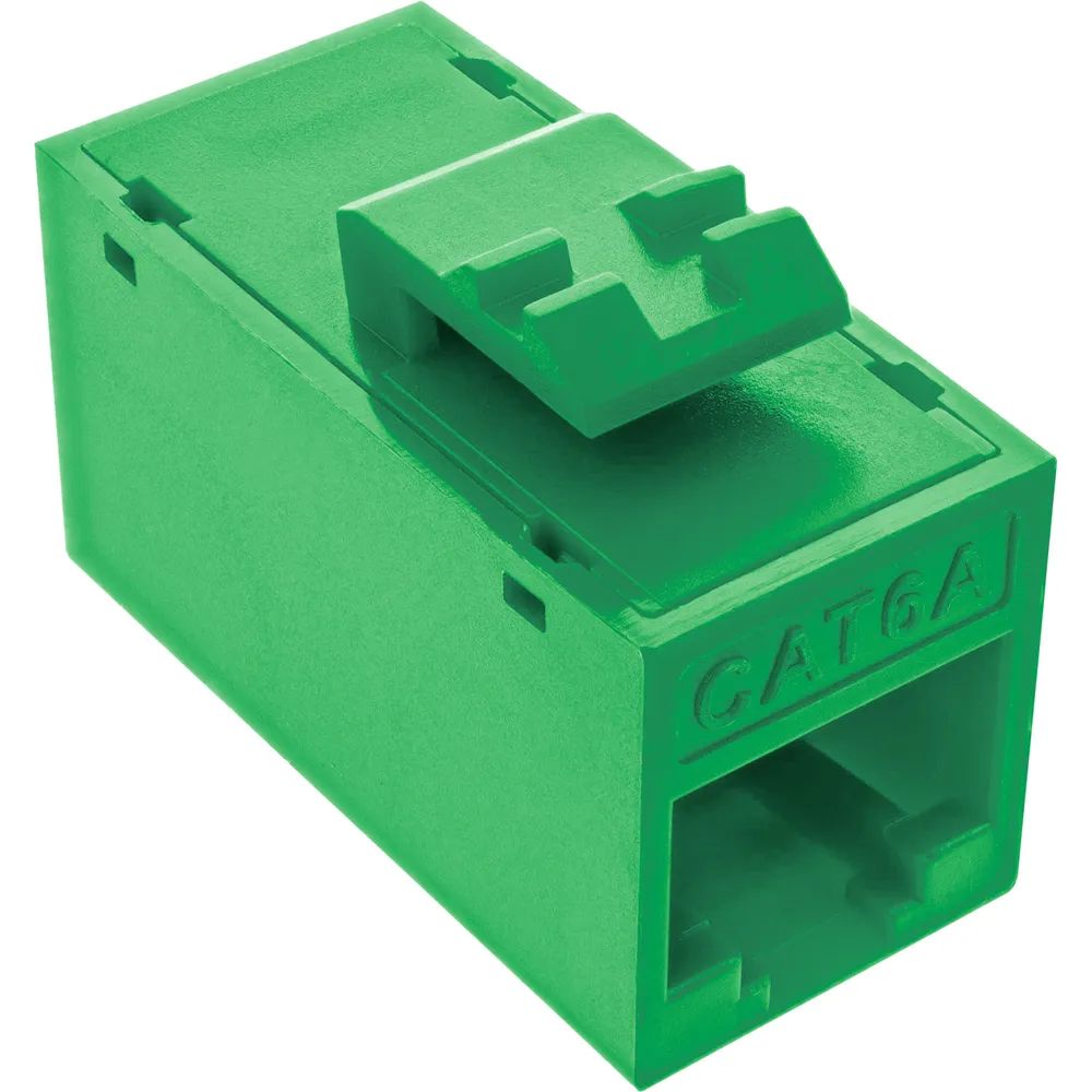 InLine Keystone RJ45 Buchse/Buchse - ungeschirmt - Cat.6A - 8er Pack - grün