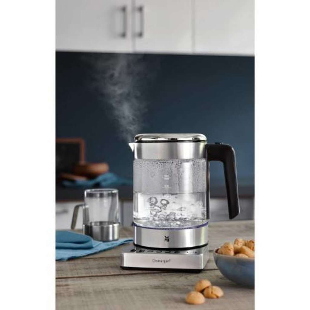 WMF KITCHENminis 04.1318.0012 - 1 l - 1960 W - Edelstahl - Glas - Regelbare Temperatur - Wasserstand