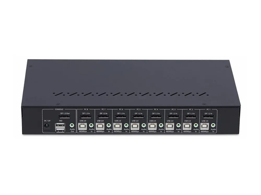 StarTech.com 8-Port DisplayPort KVM Switch w/1U Rack Mount Kit, 4K 60Hz