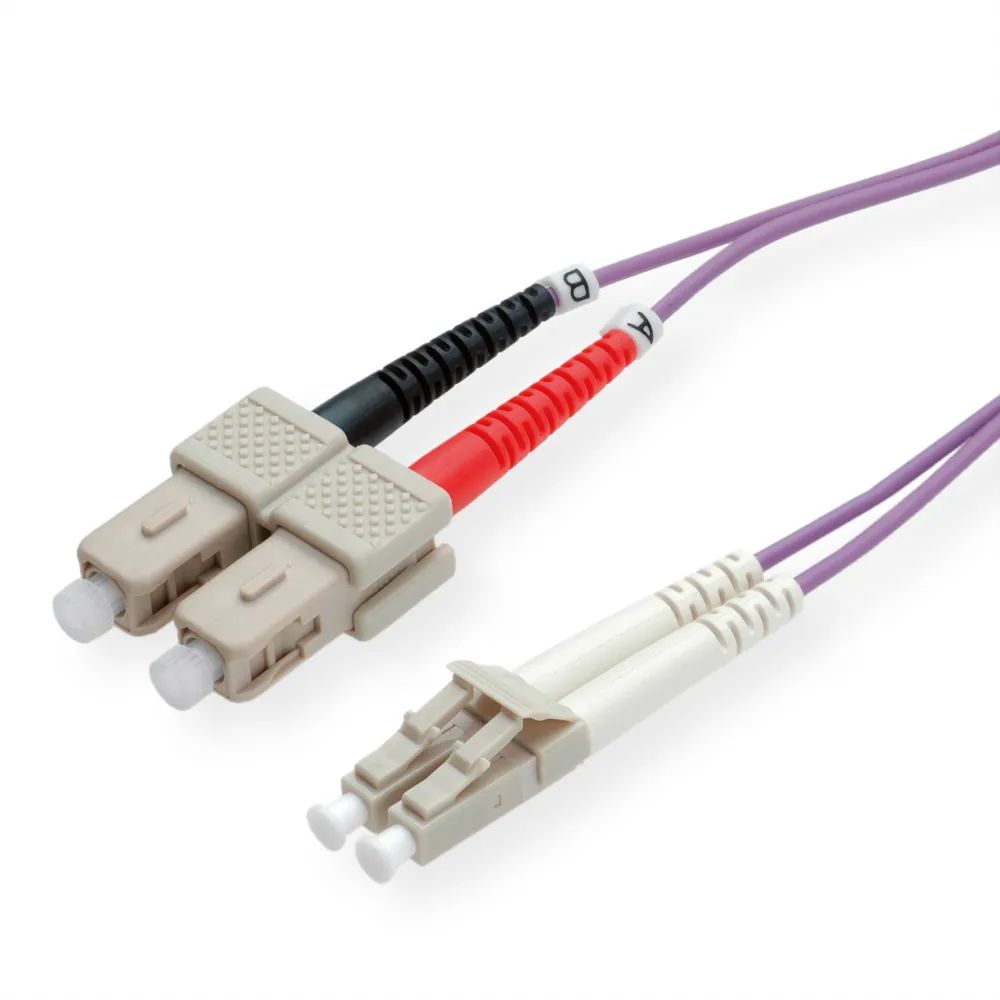 ROLINE LWL-Kabel 50/125µm OM4, LC/SC, violett, 5 m