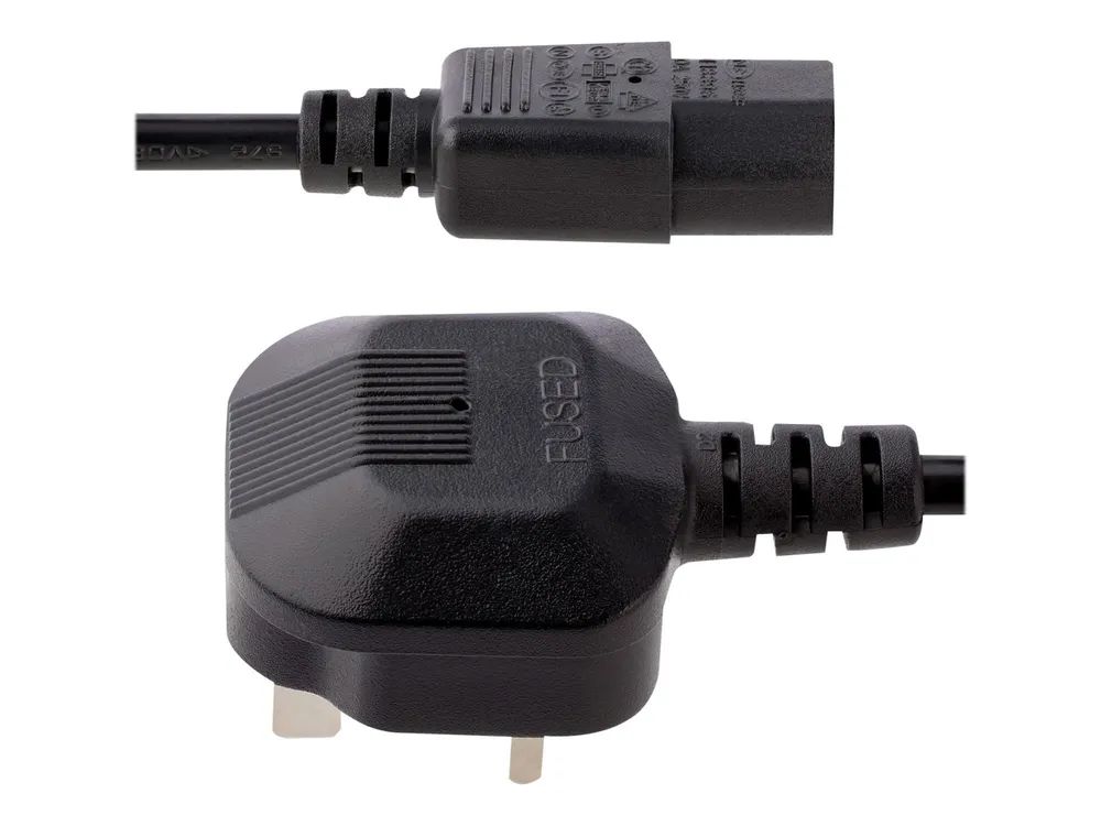 StarTech.com 1 m UK PC Stromkabel, BS 1363 zu C13, 18AWG, Kaltgerätekabel - Stromkabel - BS 1363 (S)