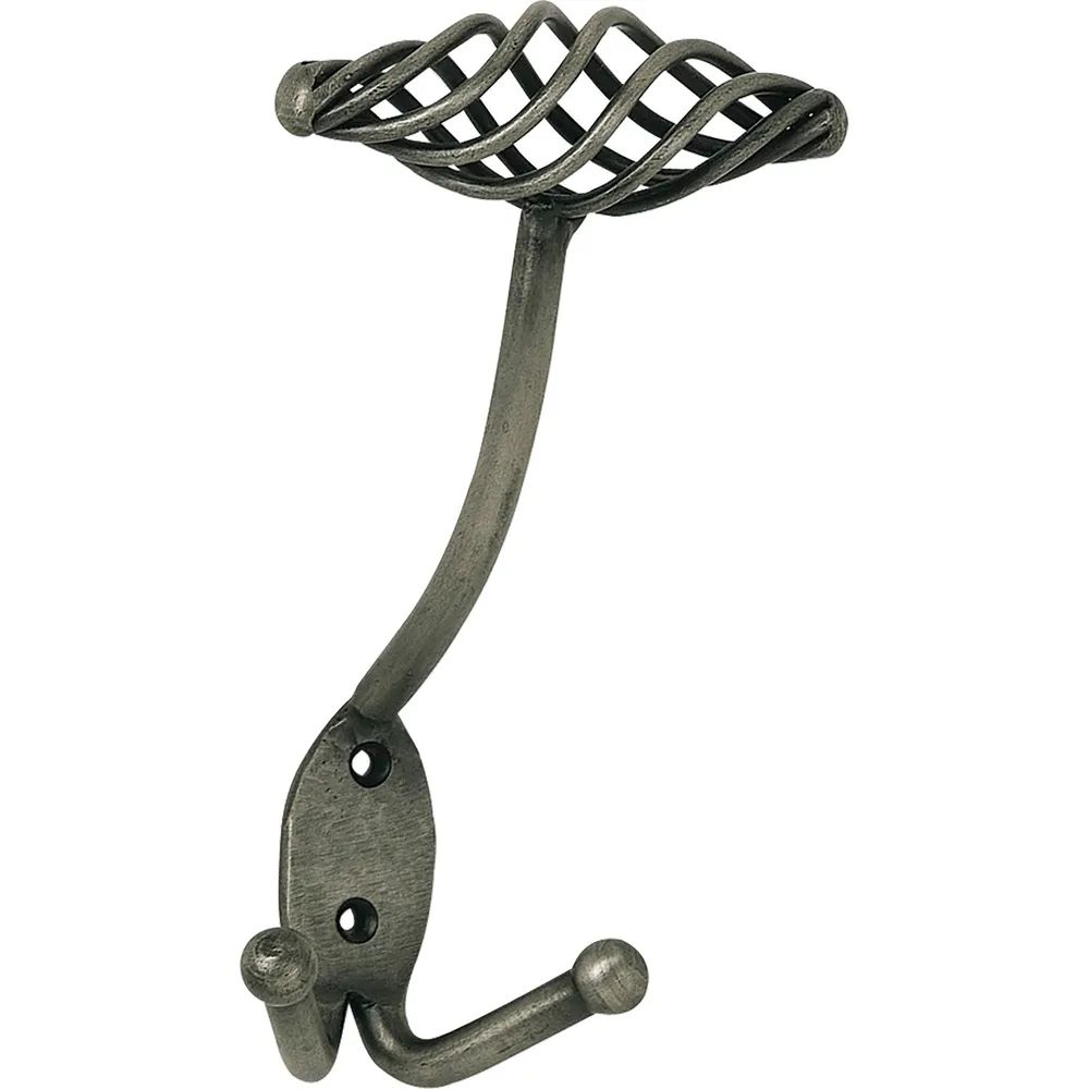 Siro Huthaken Cage Breite 90 mm, Höhe 160 mm, Stahl altzinn antik