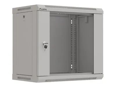 Lanberg WF03 Series - Schrank Netzwerkschrank - geeignet für Wandmontage - Grau, RAL 7035 - 9U - 48.3 cm (19")