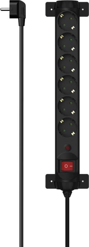Hama 223161 SDL 6F 1,4M/360 DREHBAR/M.SCH/UE/W