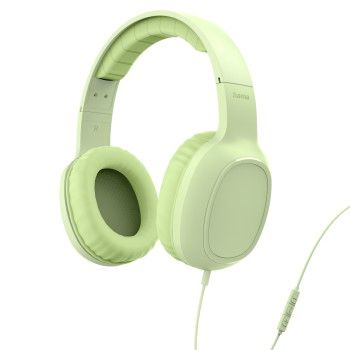 Hama Kopfhörer "Fun C", On-Ear, Mikrofon, einseitige Kabelführung, USB-C, Grün