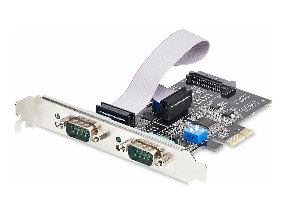 StarTech.com 2-Port Serielle PCIe Karte, RS232/RS422/RS485 Serielle Karte