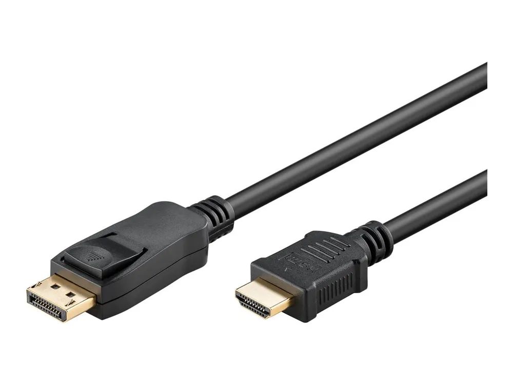 Goobay Ultra High Speed - Adapterkabel - DisplayPort männlich zu HDMI männlich - 3 m - Doppelisolierung - Schwarz - 4K30Hz (3840 x 2160)