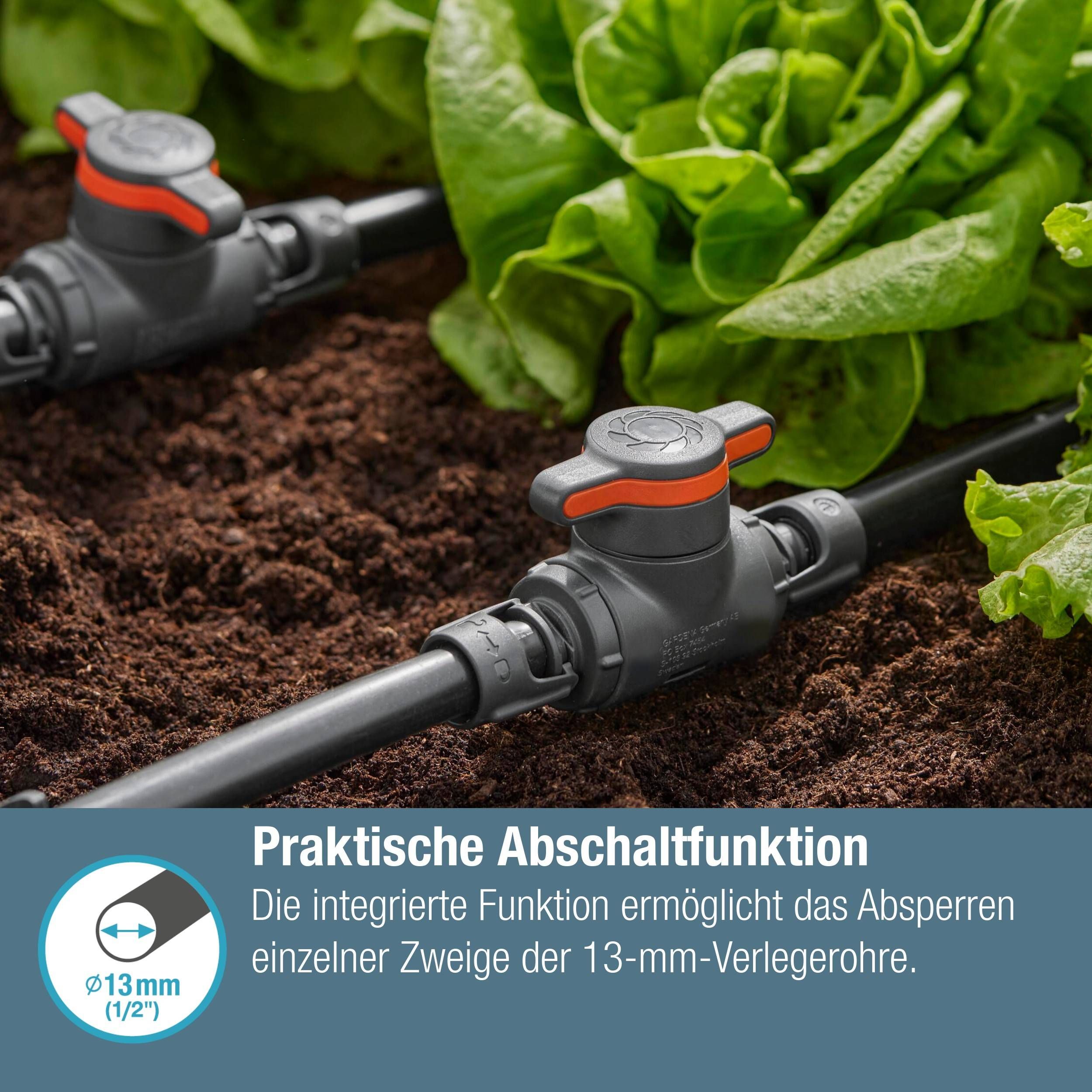 Gardena Micro-Drip-System Regulier-/Absperrventil 13 mm (1/2") - Inhalt: 1 Stück
