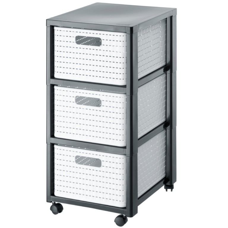 Rotho Tower 3 x A4 mit Rollen COUNTRY