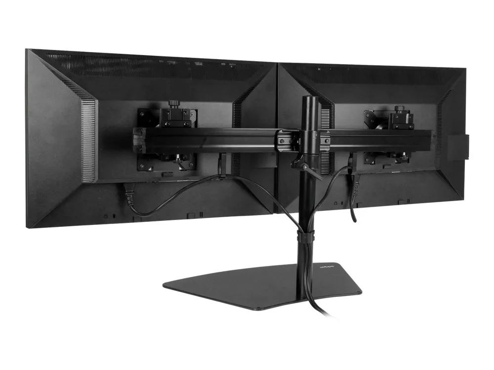 StarTech.com Dual-Monitorhalter - Monitor Halterung für zwei Displays - Aufstellung - einstellbarer Arm - für LCD-Display - Kunststoff, Stahl, Aluminium - Schwarz - Bildschirmgröße: 61 cm (24")