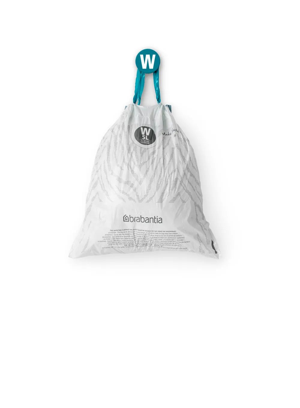 Brabantia PerfectFit Müllbeutel W, 5L, 40/Rolle - White