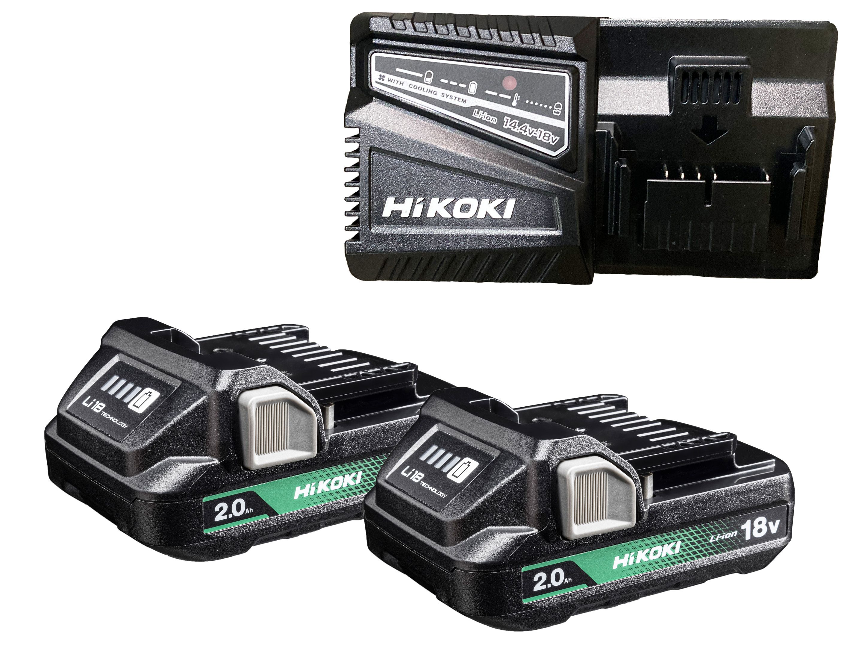 Hikoki UC18YFSL + 2x BSL1820M         
