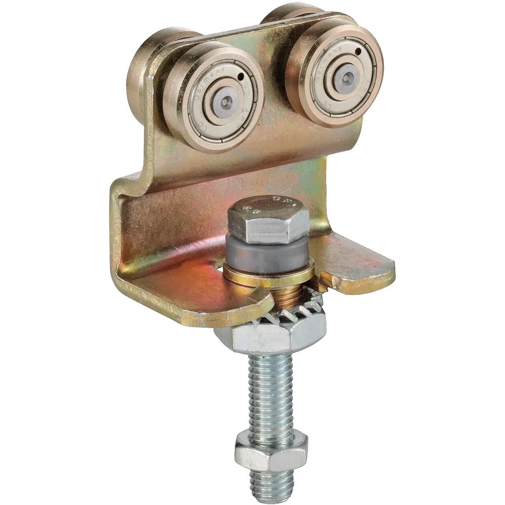 Helm Rollapparat HELM 386 zweipaarig mit Drehlager, Stahl verzinkt, gelb