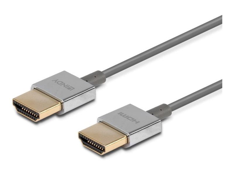 Lindy Ultra High Speed - HDMI-Kabel - HDMI männlich zu HDMI männlich - 50 cm - abgeschirmt - Schwarz - schmal, rund, unterstützt 8K 60 Hz (7680 x 4320)