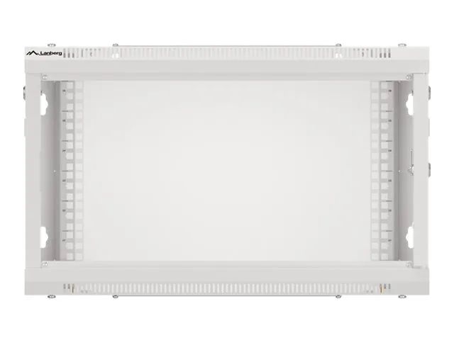 Lanberg WF01-6406-00S - Schrank Netzwerkschrank - geeignet für Wandmontage - Grau, RAL 7035 - 6U - 48.3 cm (19")