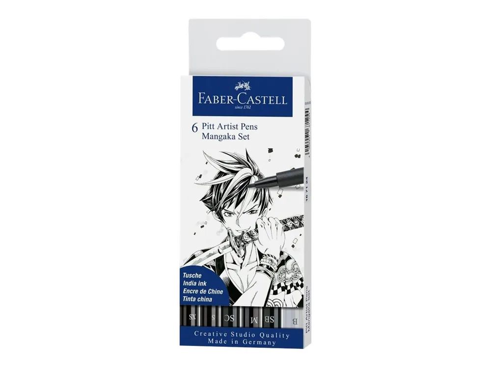 FABER-CASTELL PITT Artist Pen Mangaka - Set Tuschestift, Fineliner und Marker