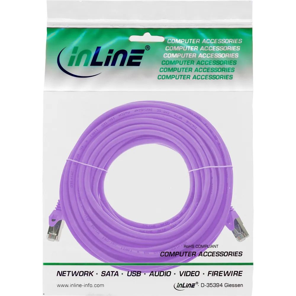 InLine Patchkabel - SF/UTP - Cat.5e - violett - 7,5m