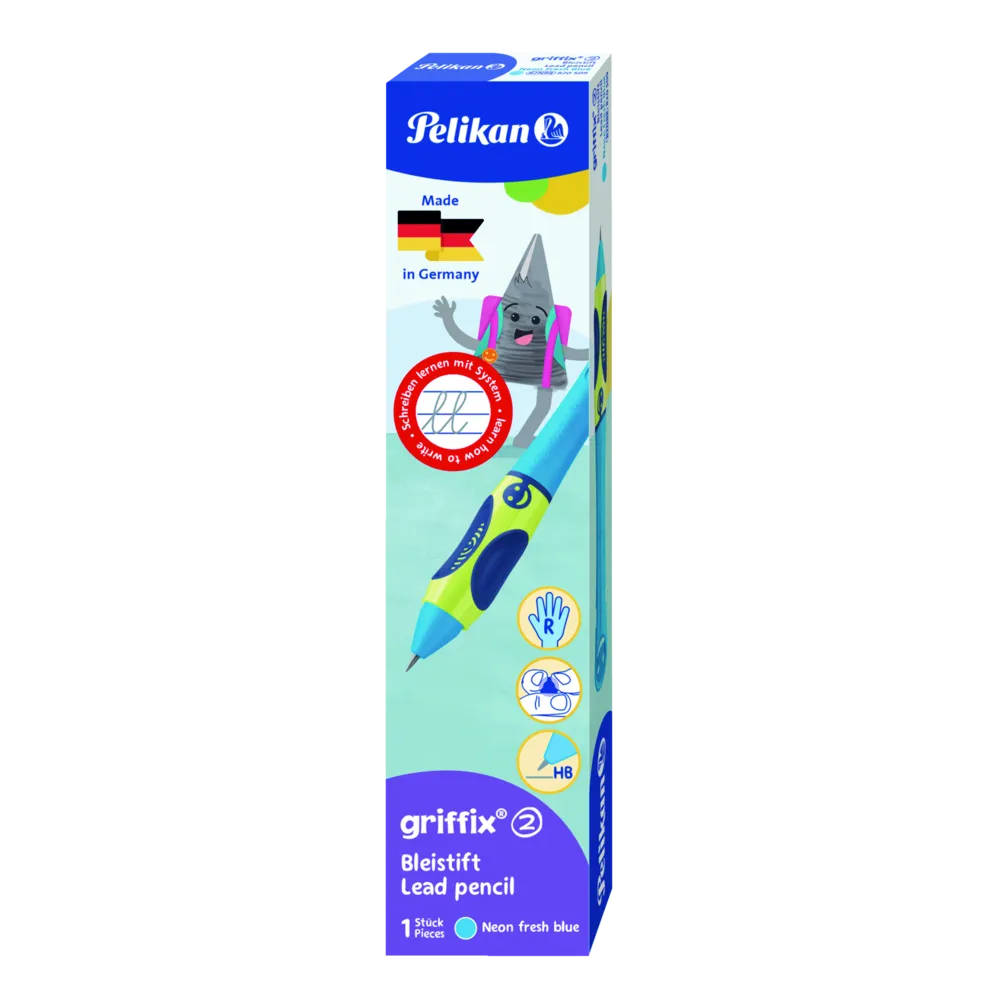 Pelikan griffix® Bleistift für Rechtshänder, Neon Fresh Blue