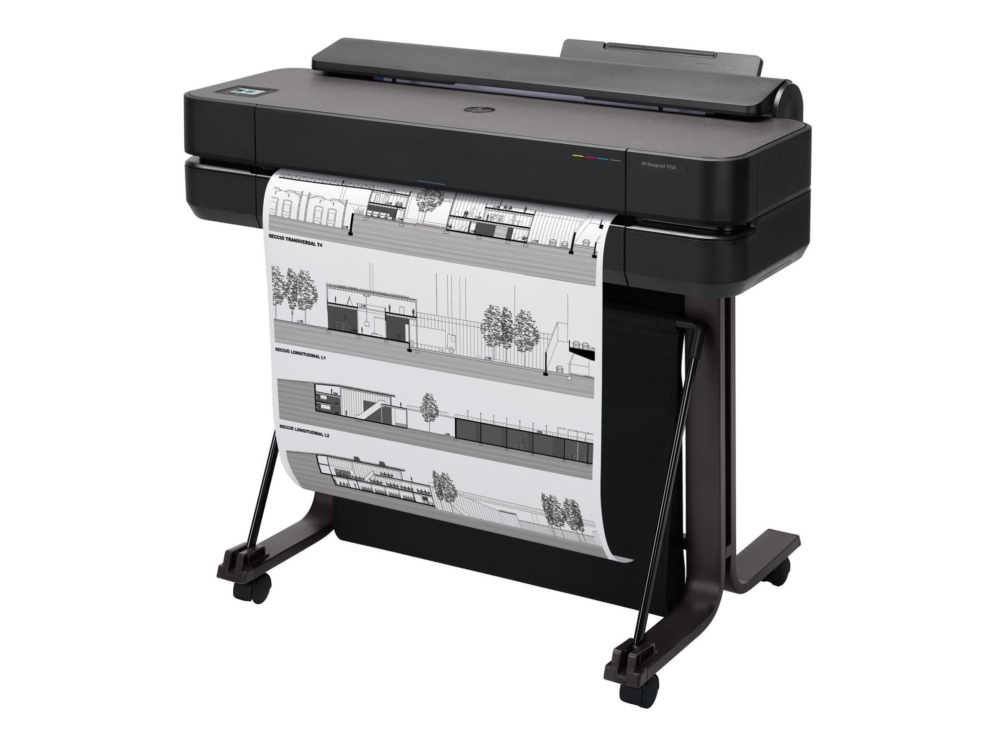 HP DesignJet T650 - 610 mm (24") Großformatdrucker - Farbe - Tintenstrahl - Rolle A1 (61,0 cm x 91,4 m)