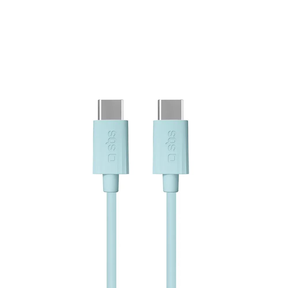 SBS Daten- u. Ladekabel, USB-C  USB-C, 60W, GRS Material, blau