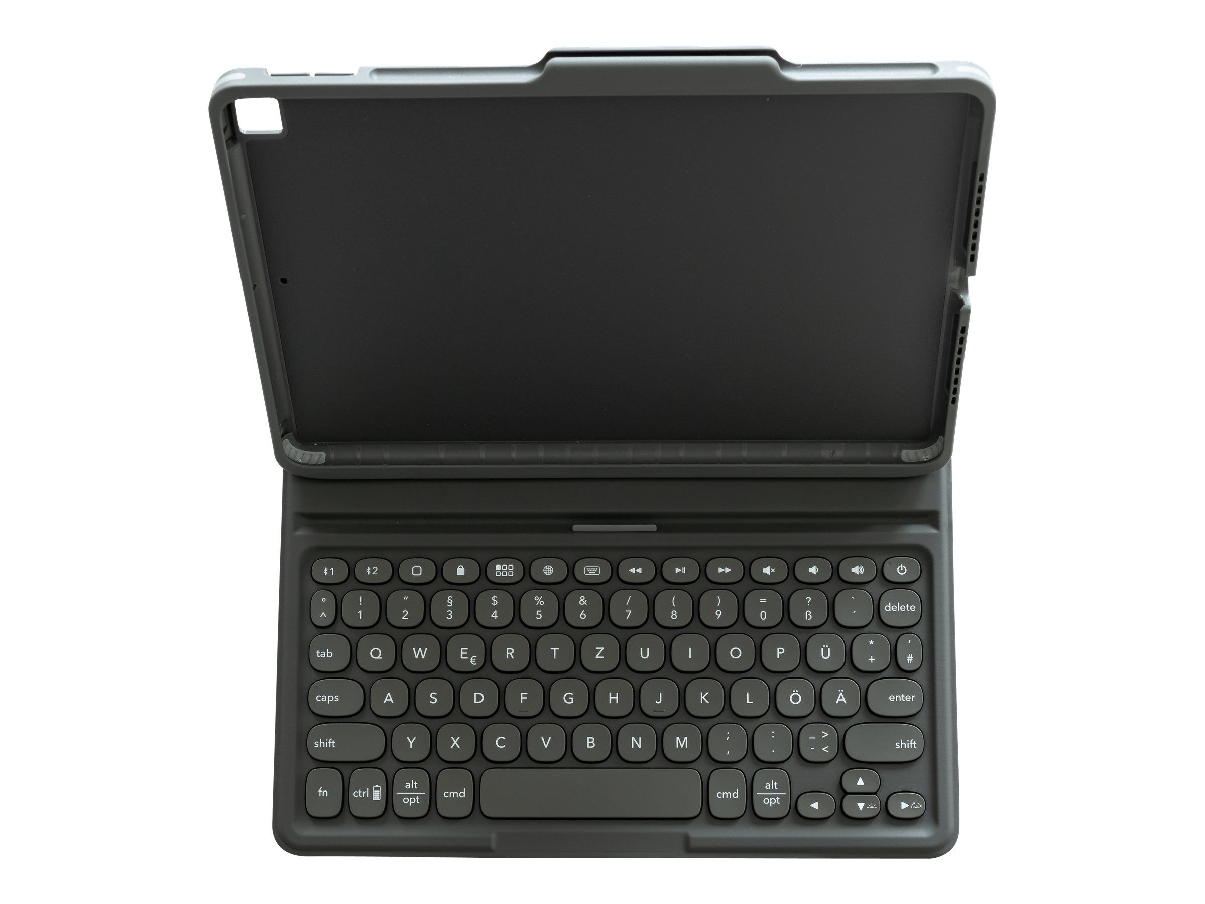 ZAGG Pro Keys - Tastatur und Foliohülle - hintergrundbeleuchtet - Bluetooth - QWERTZ - Deutsch - Schwarz/Grau Tastatur, Schwarz/Grau Gehäuse - für Apple 10.9-inch iPad Air (4. Generation, 5. Generation)
