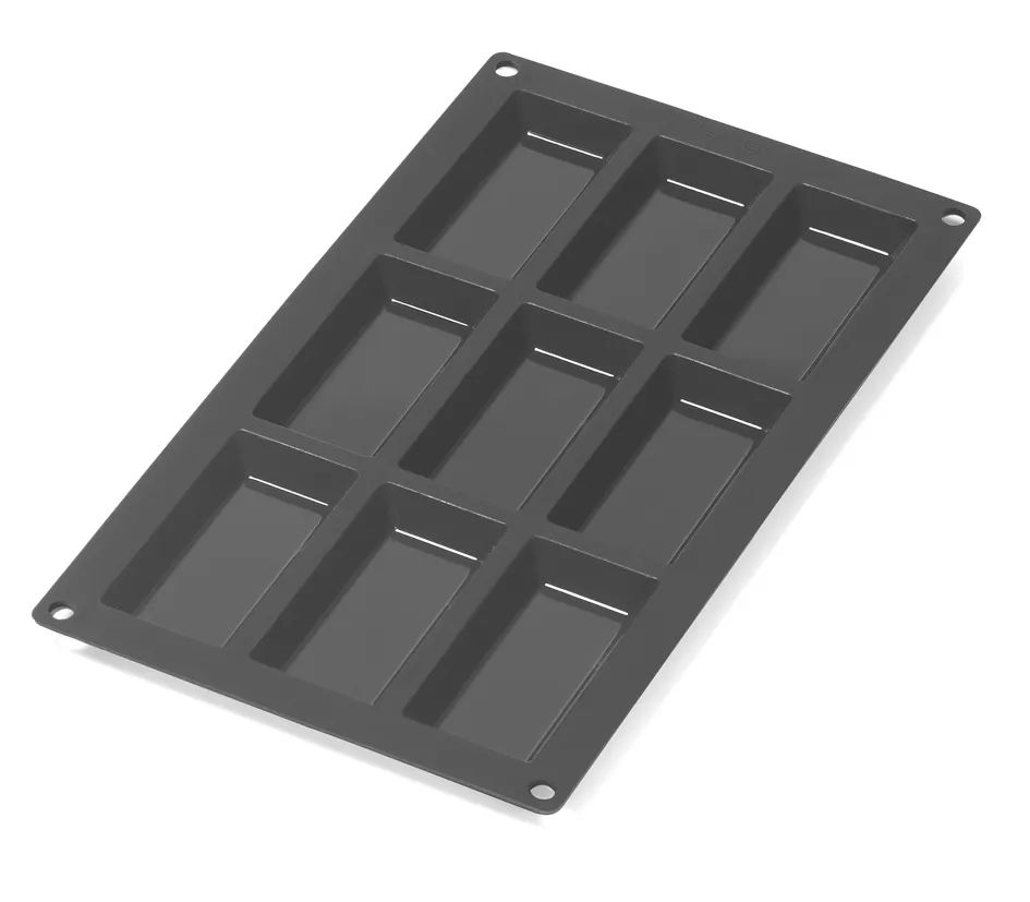 Lékué Silikon-Financierbackform, 9 Mulden - Black