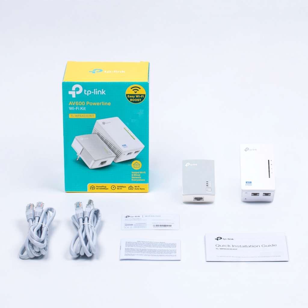 TP-LINK TL-WPA4220KIT AV500 2-Port Wifi Powerline Adapter Starter Kit - Powerline Adapterkit HomePlu