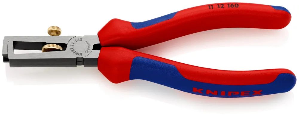 KNIPEX Abisolierzange universal mit Mehrkomponenten-Hüllen schwarz atramentiert 160 mm