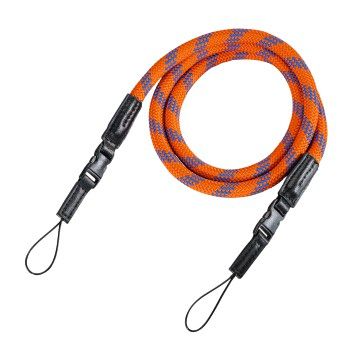 Hama Kameragurt "Braid 120", Schnellverschluss, Länge 120 cm, Orange/Blau