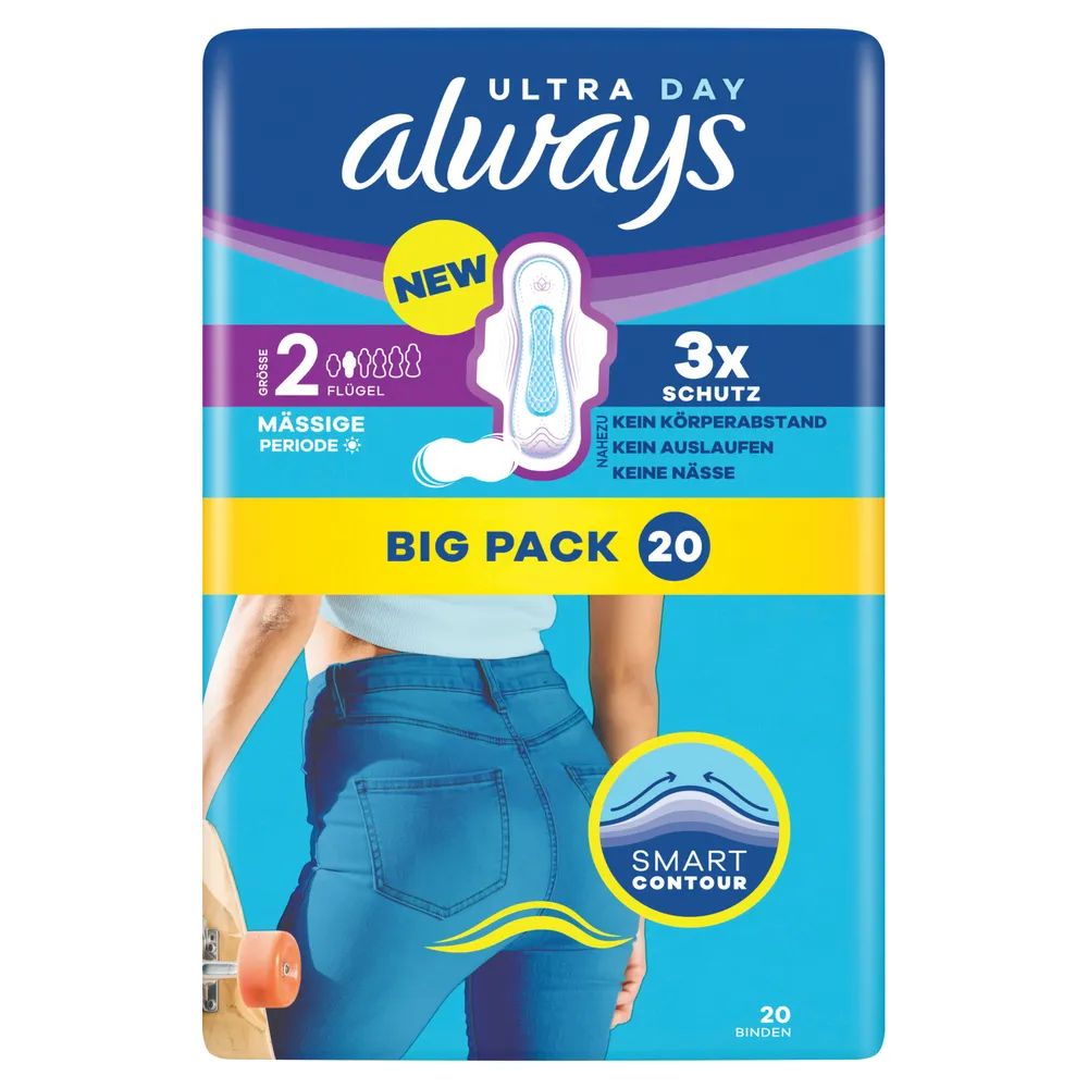 always Ultra Binde - Größe 2 - Long mit Flügeln BigPack 20