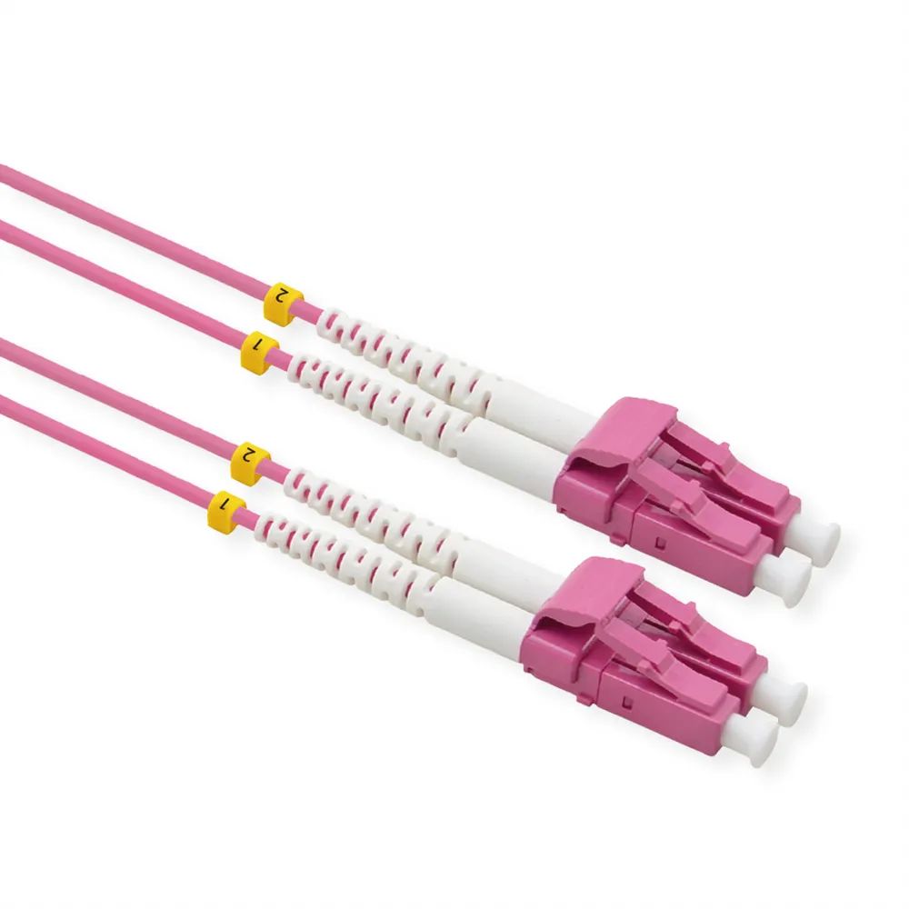 VALUE LWL-Kabel 50/125µm OM4, LC/LC, Low-Loss-Stecker, violett, 5 m