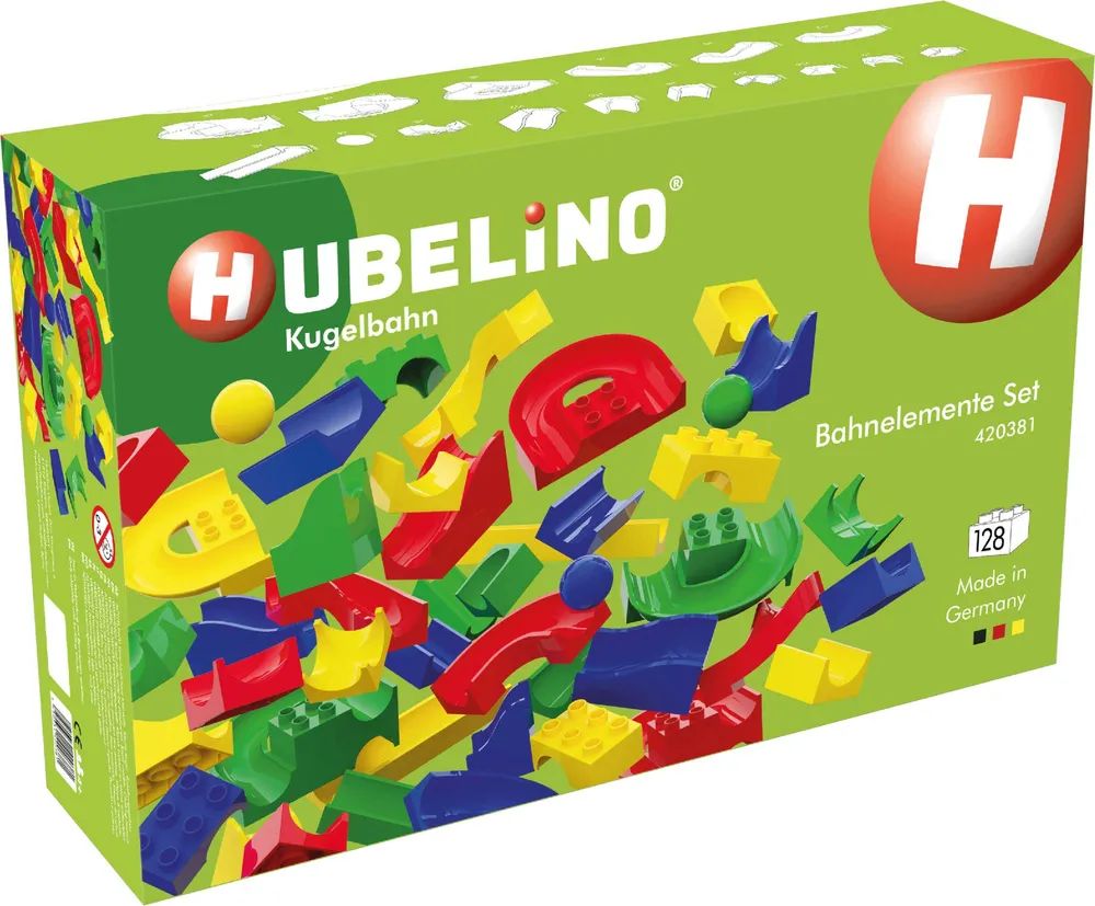 Hubelino GmbH Kugelbahn 128-teiliges Bahnelemente Set