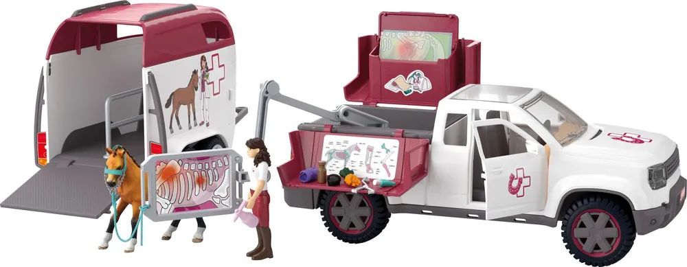 Schleich Horse Club Mobile Tierärztin mit Anhänger