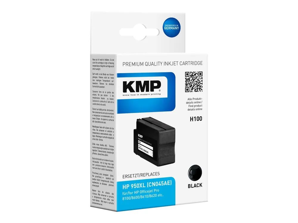 KMP H100 - 80 ml - Schwarz - kompatibel - Tintenpatrone (Alternative zu: HP 950XL, HP CN045AE)