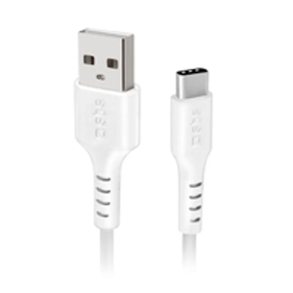 SBS TECABLEMICROC15W - 1,5 m - USB A - USB C - USB 2.0 - Weiß