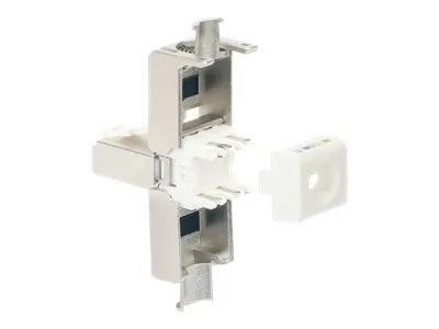Intellinet Modular Plug Cat6a 10G Shielded Toolless RJ45 Modular Field Termination Plug, For Easy and Quick High-quality Cable Assembly in the Field, STP, for Solid & Stranded Wire, Gold-plated Contacts, Metal Housing - Netzwerkanschluss - RJ-45 (M)