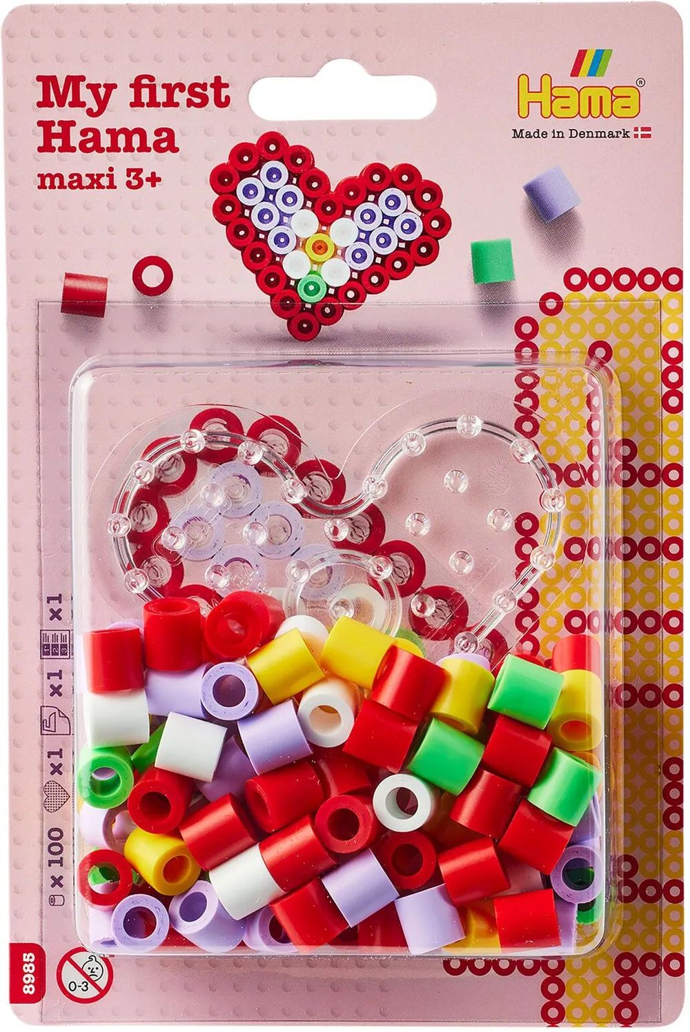Dan Import HAMA Kleiner Maxi-Blister Herz 100 Stück