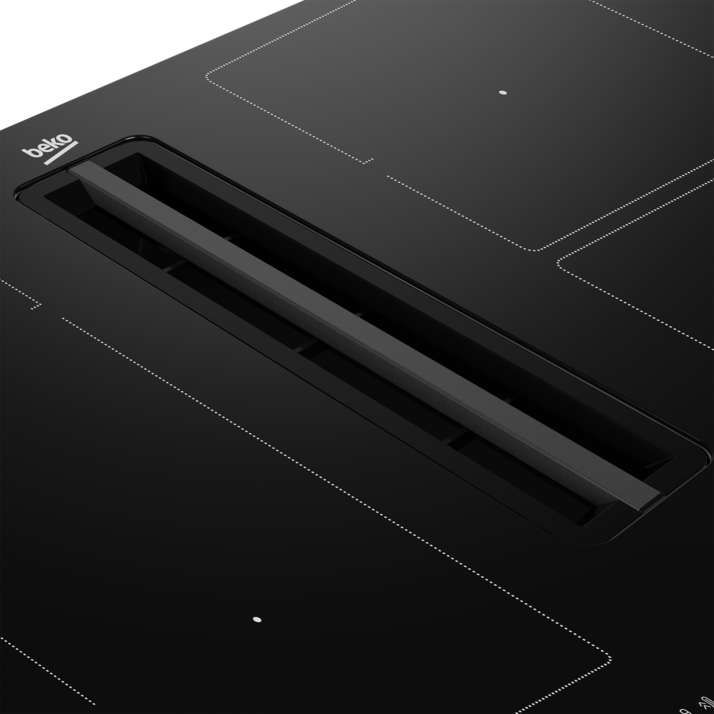 Beko HIXI 84700 UF Induktionskochfeld mit Muldenlüfter - 80cm
