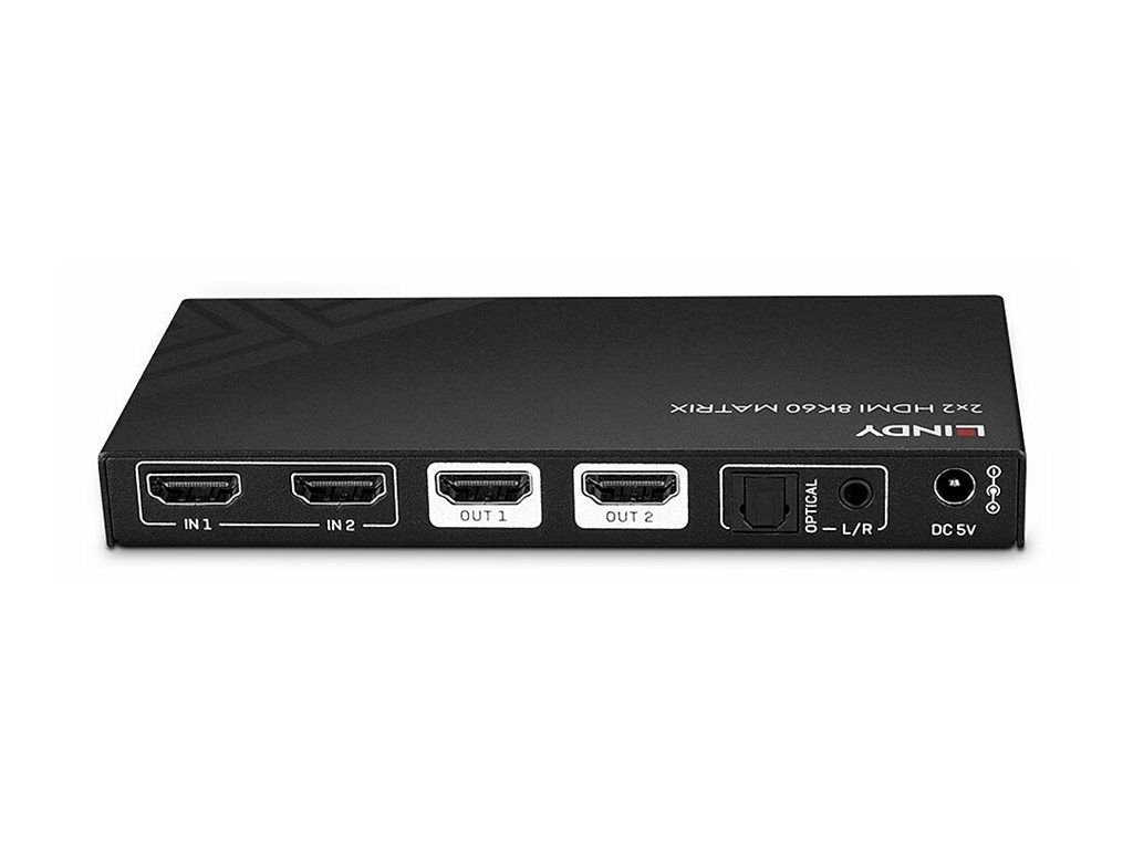 Lindy Video/Audio-Schalter - 2x2, 8K60, Matrix